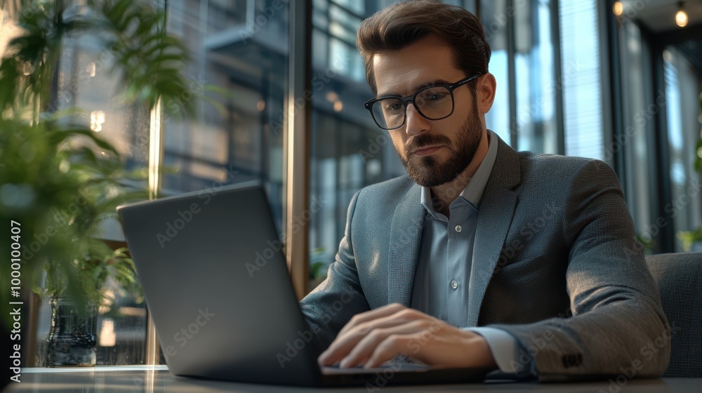 The Businessman with Laptop The Businessman with Laptop