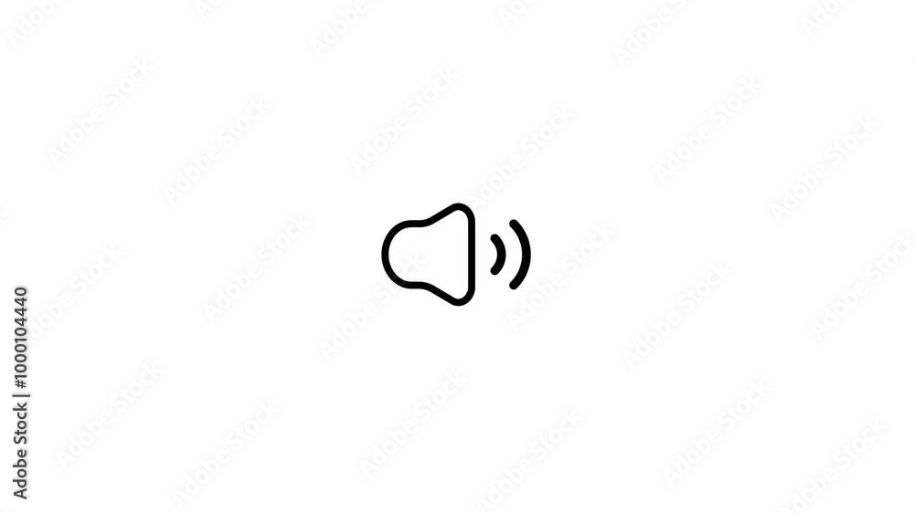 Sound, speaker mute Audio technology. 4k Animation of speaker volume. voice and soundtrack wave equalizer. Audio Technology Sound, speaker mute Audio technology. 4k Animation of speaker volume. voice and soundtrack wave equalizer. Audio Technology
