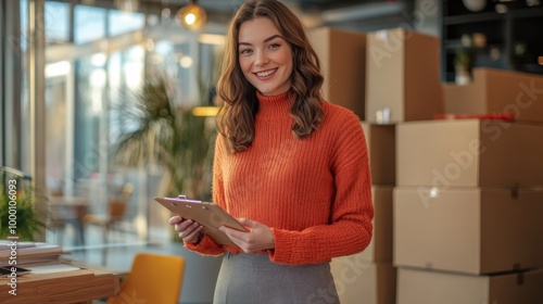 The Young Woman with Clipboard