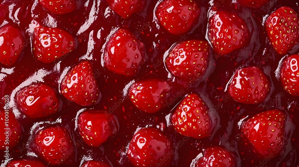 Strawberry Jam Close Up. Strawberry Jam Close Up.