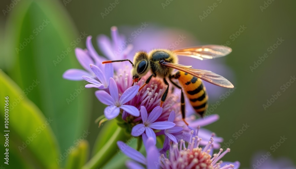 Bees delicate dance with natures beauty Bees delicate dance with natures beauty