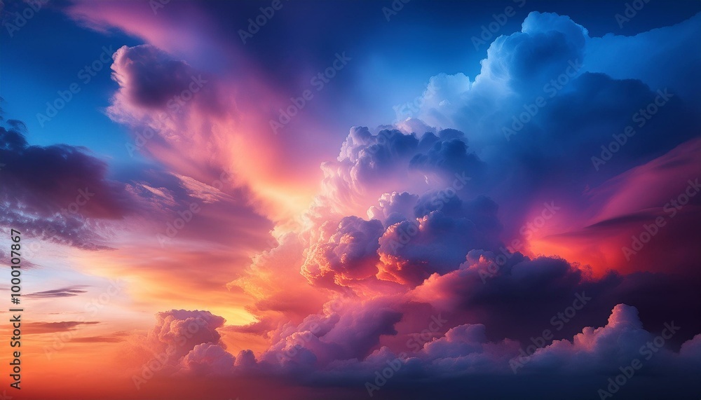 Obraz premium Colorful dramatic sky background