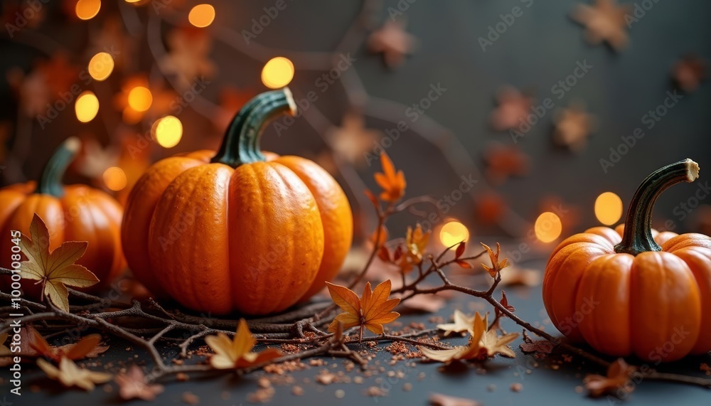 Autumns warm embrace in a pumpkin patch Autumns warm embrace in a pumpkin patch