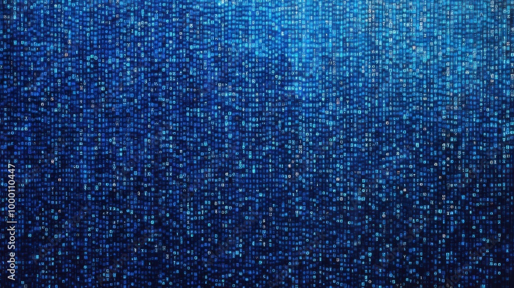 Colorful background blue binary code, code used in digital computers, based on a binary number system in which there are only two possible states Colorful background blue binary code, code used in digital computers, based on a binary number system in which there are only two possible states