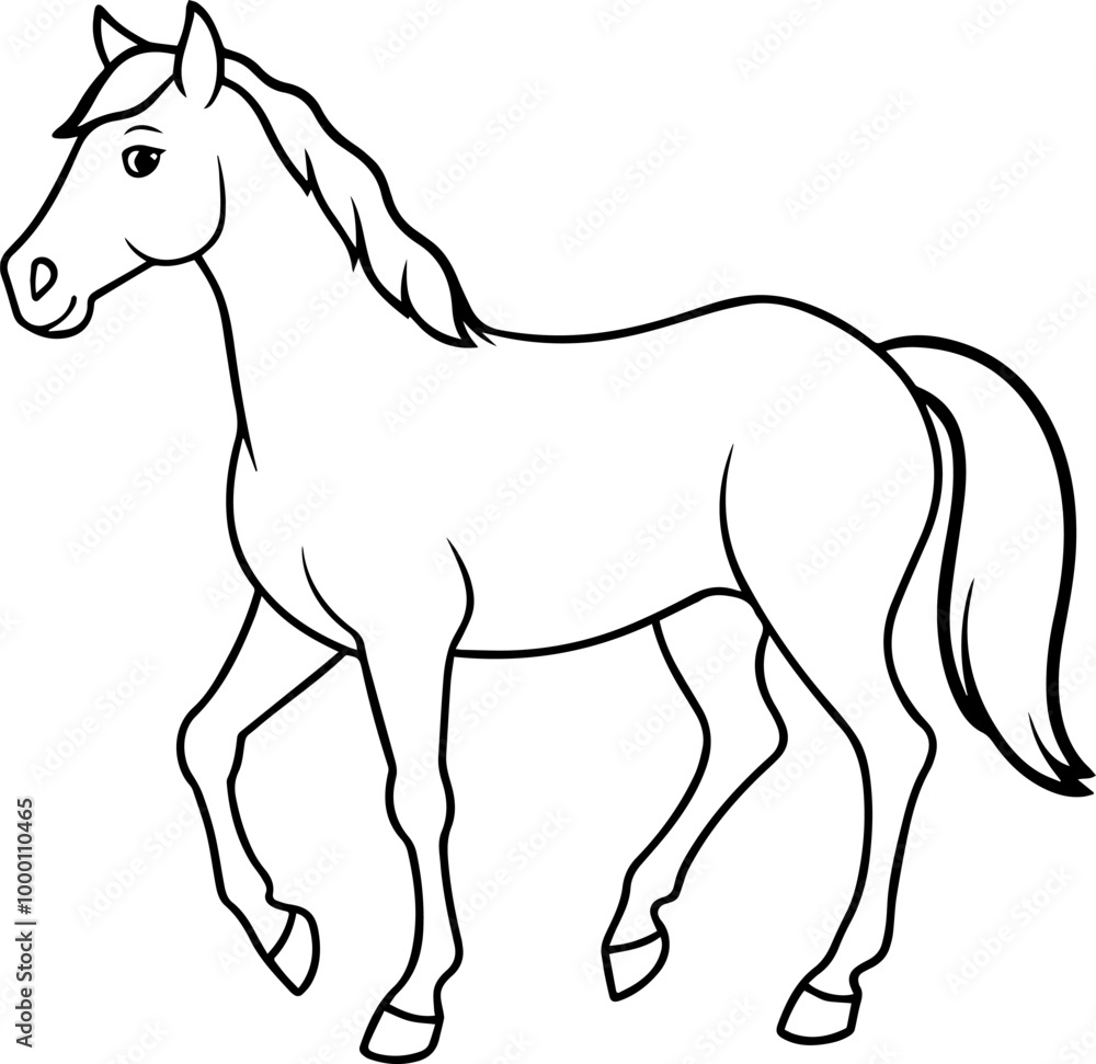 horse outline line art vector illustration horse outline line art vector illustration