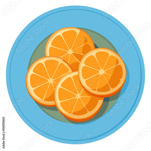slices of orange  - vector illustration of orange isolated on white, orange vector art
