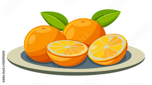 slices of orange  - vector illustration of orange isolated on white, orange vector art