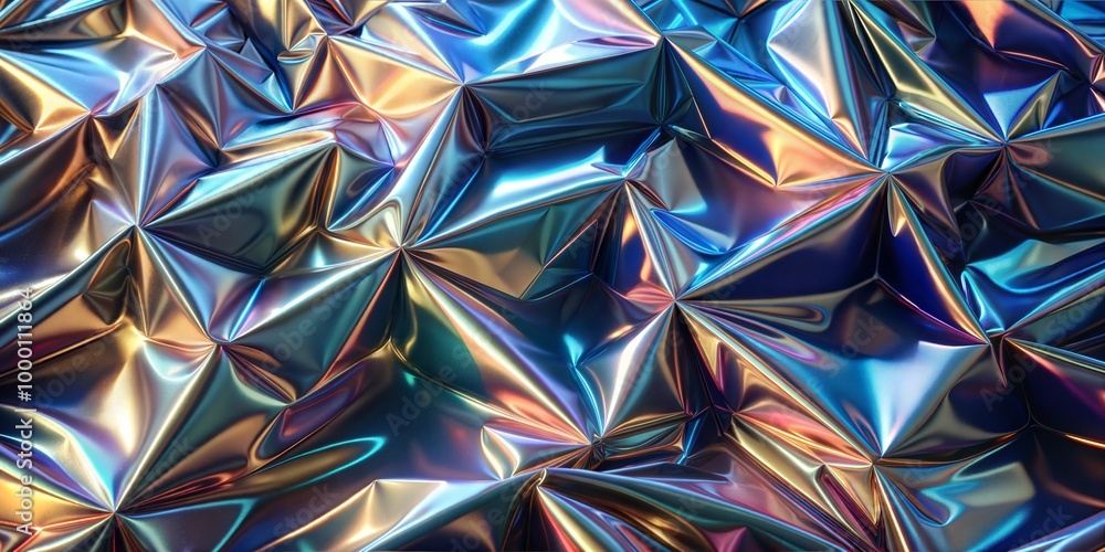 Vibrant metallic surface with reflections Vibrant metallic surface with reflections