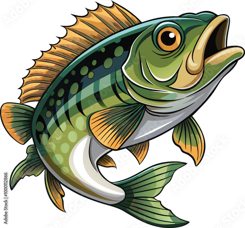 Cod mascot vector sticker design