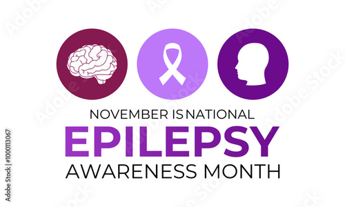 November is Epilepsy Awareness Month, which raises awareness and understanding of the disease and supports those who are affected by it. Vector illustration of background.