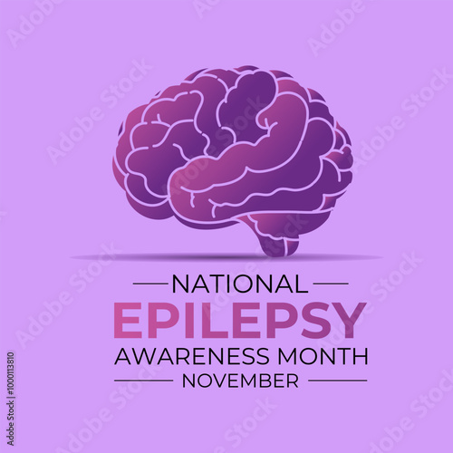 November is Epilepsy Awareness Month, which raises awareness and understanding of the disease and supports those who are affected by it. Vector illustration of background.