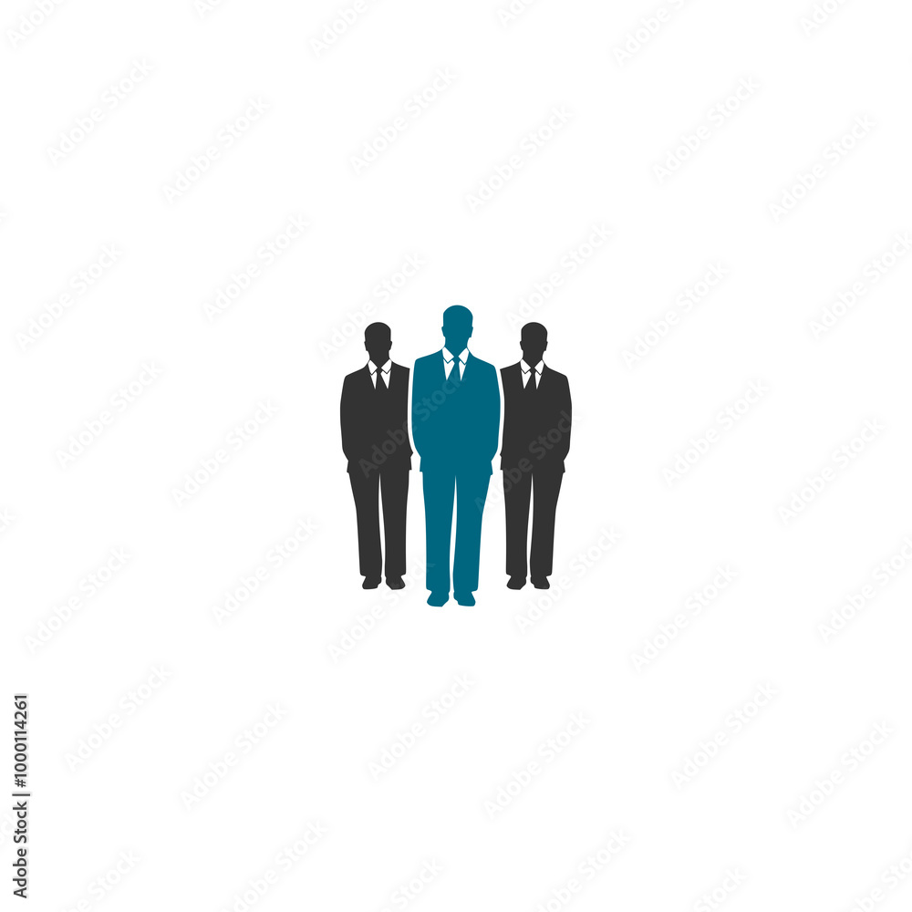 Silhouette of business man icon isolated on transparent background Silhouette of business man icon isolated on transparent background