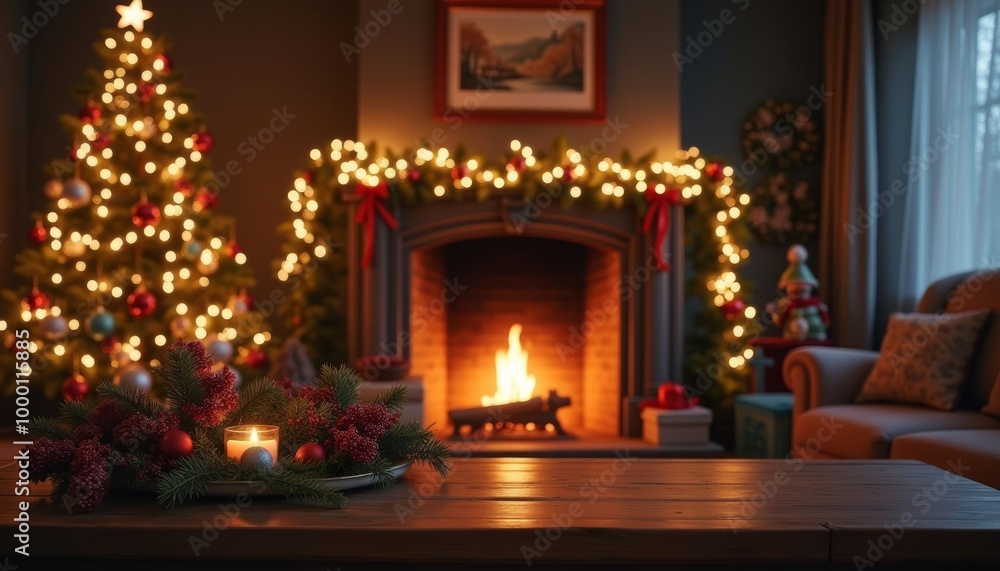 Obraz premium Cozy Christmas Living Room