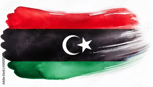 Wallpaper Mural 水彩画のリビアの国旗(Watercolor Libya flag.)
 Torontodigital.ca