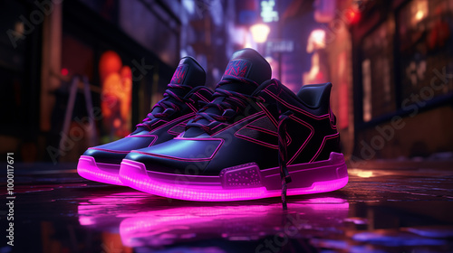  New Style Sneakers Sneakers with a customized black , and pink with the powerful sleek sole and design