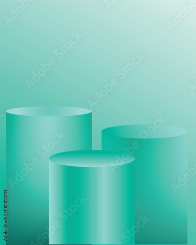 podium stand Green, product display, podium cosmetic product for display, background for display product photo