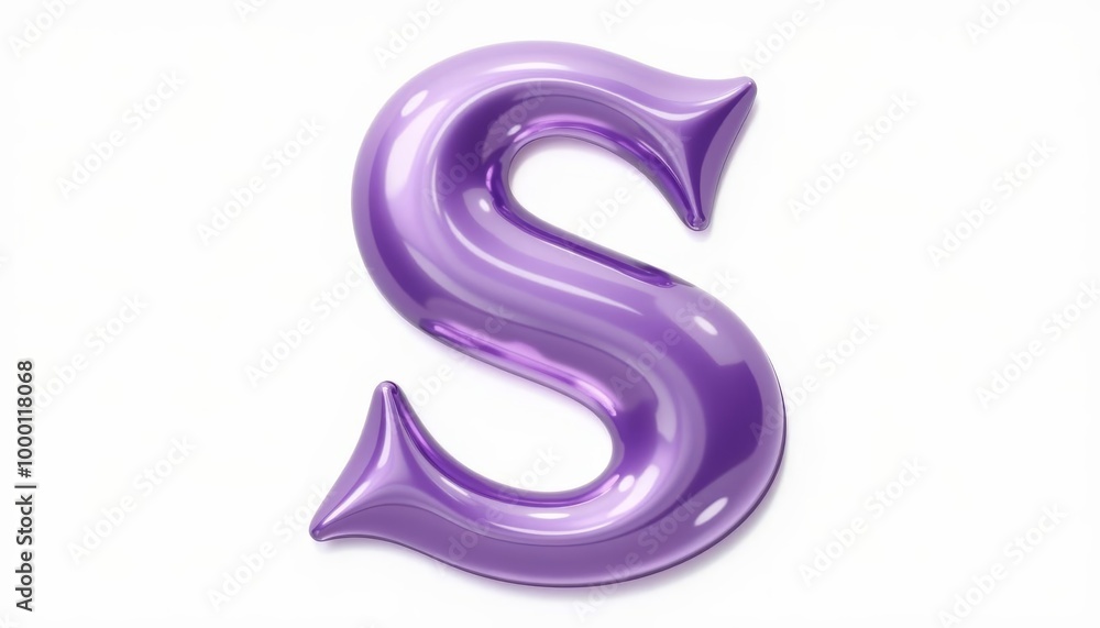 Stylish purple S perfect for branding or design Stylish purple S perfect for branding or design