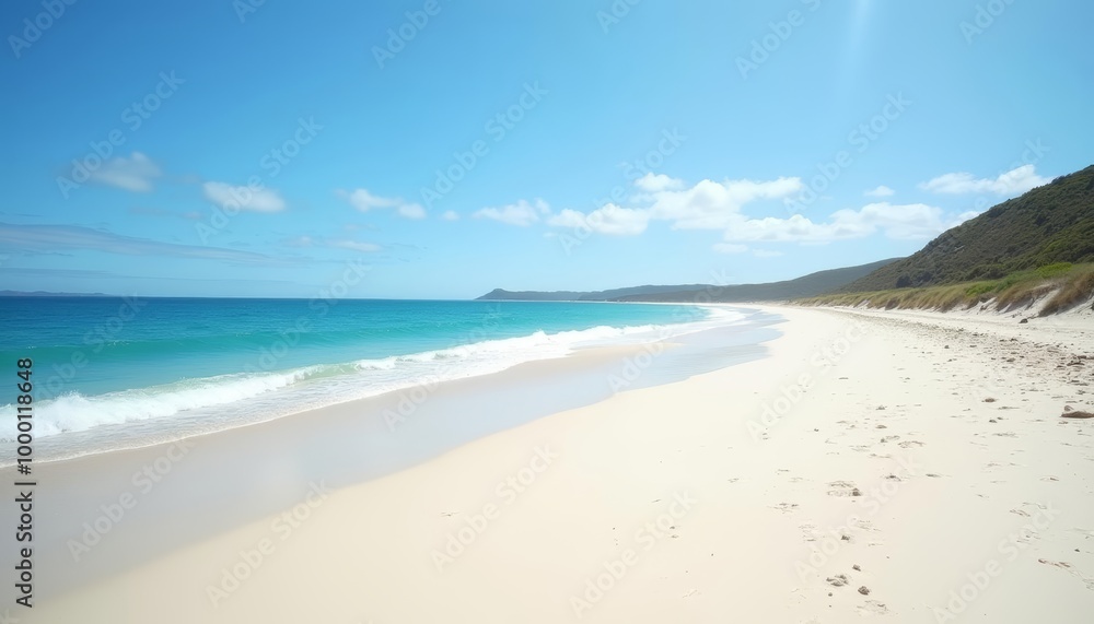 Untouched Paradise A serene beach under a clear sky Untouched Paradise A serene beach under a clear sky