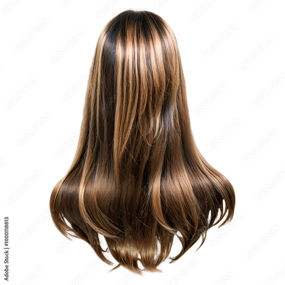 This stunning long brown wig features flowing, luxurious strands with highlights that give it a natural and vibrant look, perfect for various styling options and occasions This stunning long brown wig features flowing, luxurious strands with highlights that give it a natural and vibrant look, perfect for various styling options and occasions