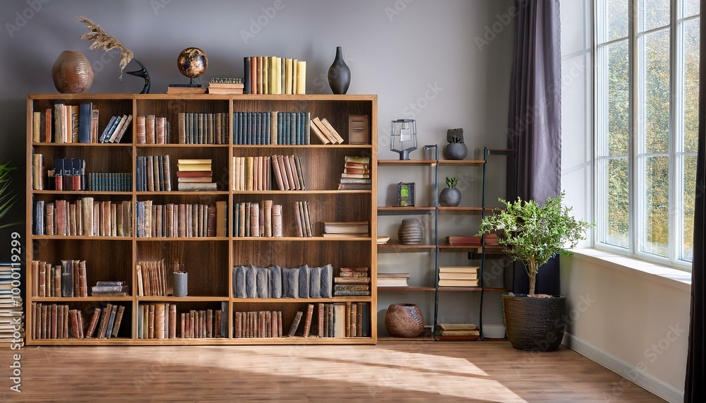 bookcase full of books and reading room and armchair bookcase full of books and reading room and armchair