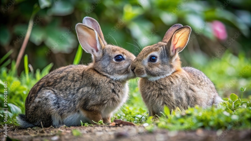 rabbit in the grass rabbit in the grass