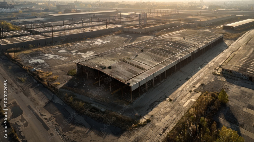 Abandoned Factory in the Industrial Landscape Abandoned Factory in the Industrial Landscape