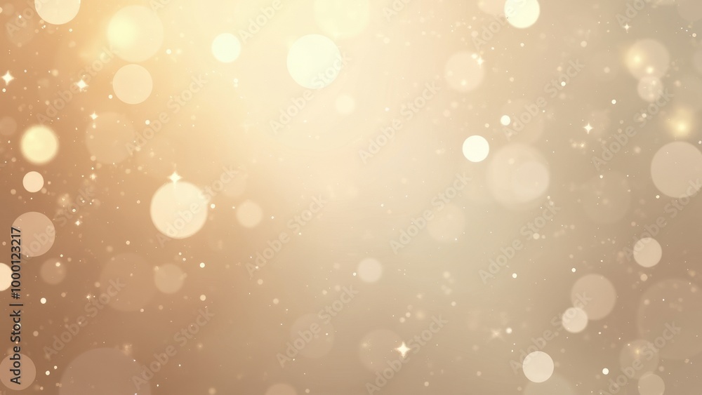 light beige abstract background with a bokeh circle and shiny stars. New year, birthday, holidays celebration. light beige abstract background with a bokeh circle and shiny stars. New year, birthday, holidays celebration.