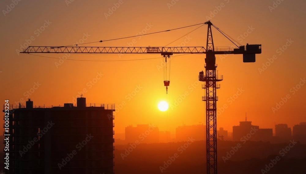 Construction sunrise Building the future Construction sunrise Building the future