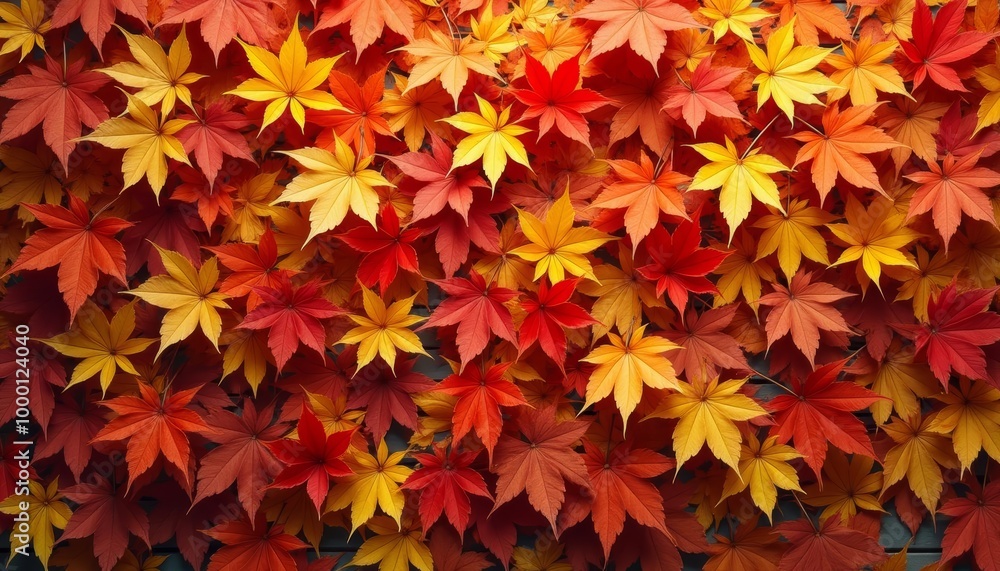 Fototapeta premium Autumns vibrant tapestry in full bloom