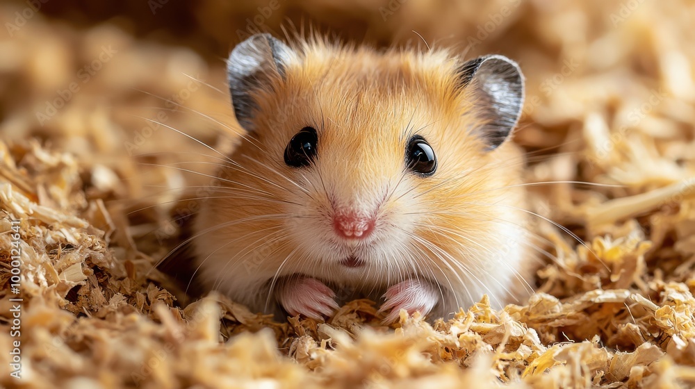 Adorable Hamster Close-Up: Curious & Fluffy Adorable Hamster Close-Up: Curious & Fluffy