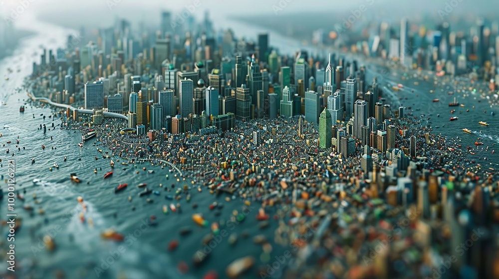 Overpopulation Examples Realistic photo of a city struggling with the consequences of ...