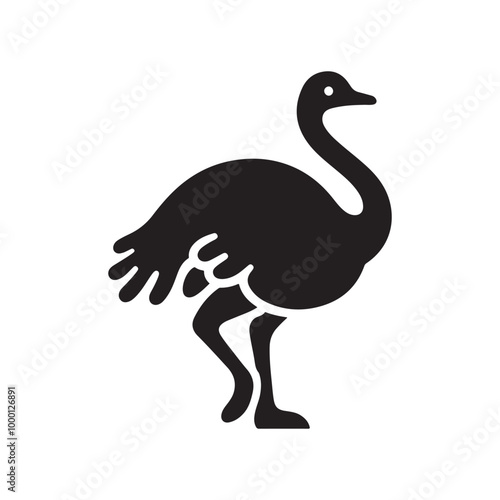 Unique Ostrich Silhouette Vector Illustrations - Ready for Print & Digital Use photo