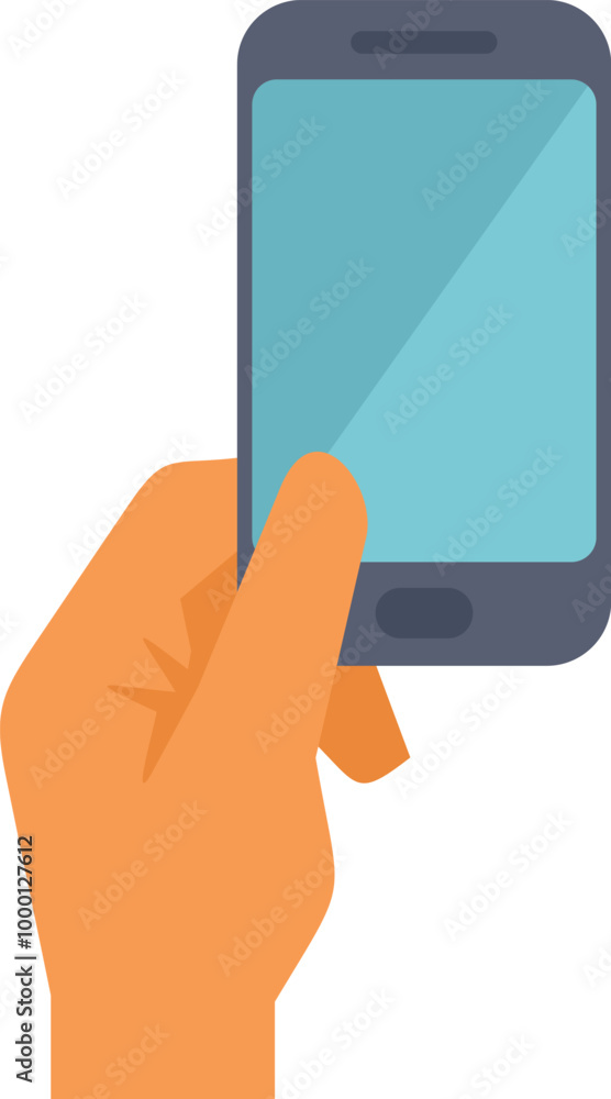 Right hand holding a smartphone with a blank screen, perfect for showcasing your app or website Right hand holding a smartphone with a blank screen, perfect for showcasing your app or website
