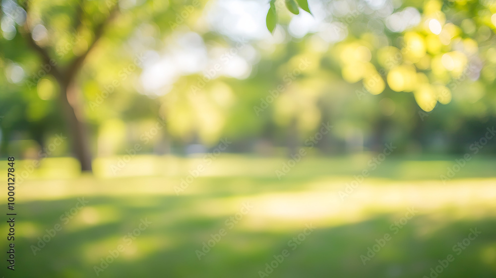 Fototapeta premium blur natural and light background in the park. 