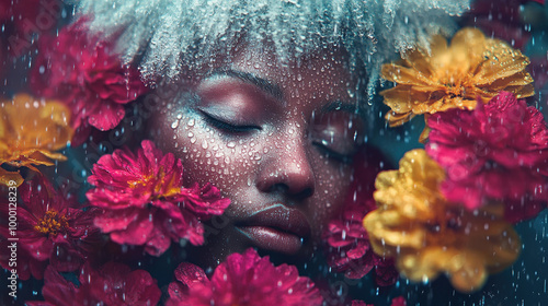 Hyperrealistic Digital Painting of a Black Woman