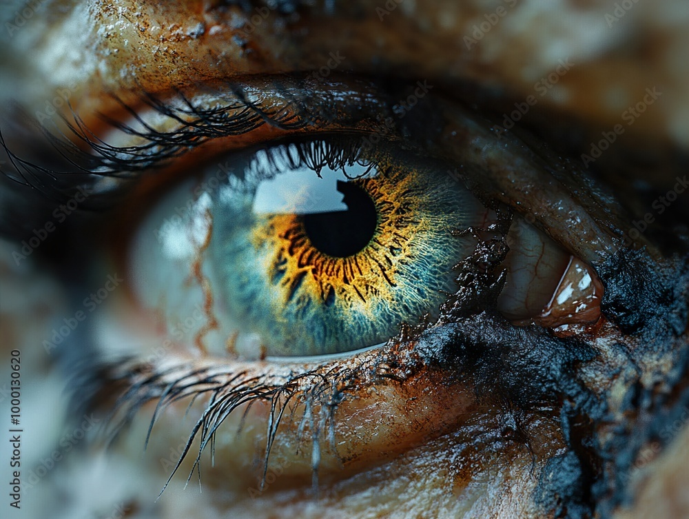 Close Up of a Human Eye with Intricate Detail Close Up of a Human Eye with Intricate Detail