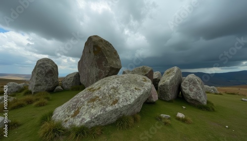  Majestic Rock Formation in a Field