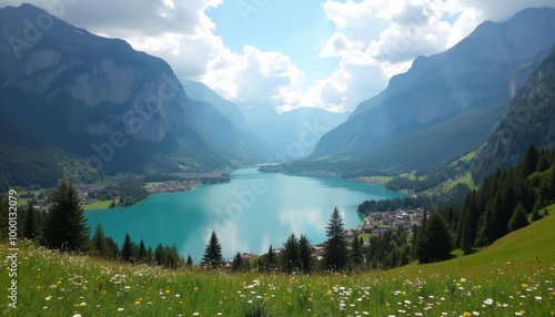  Enchanting Alpine Lake and Mountain View