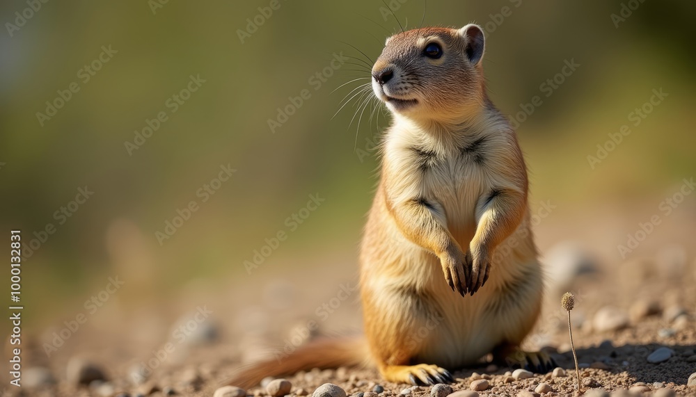 Adorable rodent in natural habitat ready for adventure Adorable rodent in natural habitat ready for adventure