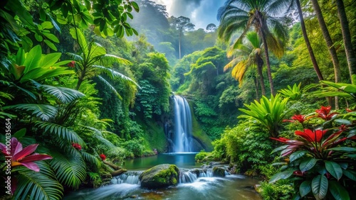 Lush Rainforest Video Footage Showcasing Vibrant Flora, Fauna, and Tranquil Natural Landscapes