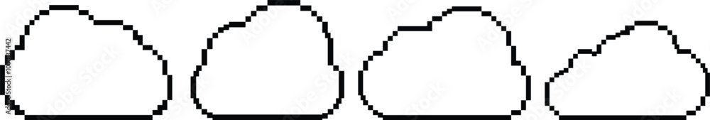 Cloud pixel art.pixel style cloud. eps10 Cloud pixel art.pixel style cloud. eps10
