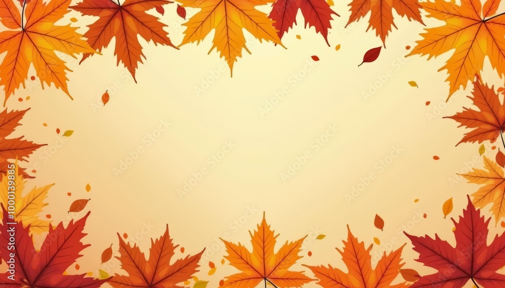 Autumn leaves warm hues and a heartshaped centerpiece Autumn leaves warm hues and a heartshaped centerpiece