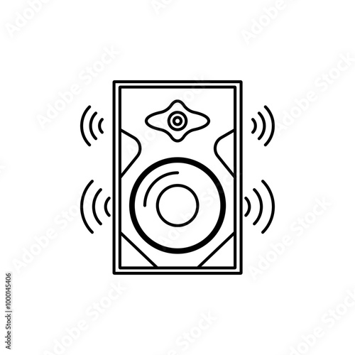 Side fill loudspeaker icon, stage monitor, Sound System 