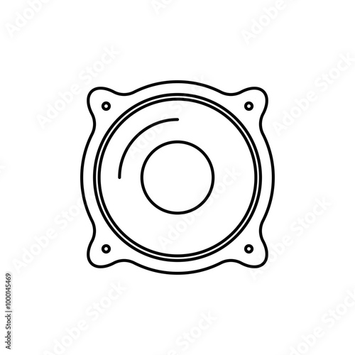 Subwoofer speaker component icon