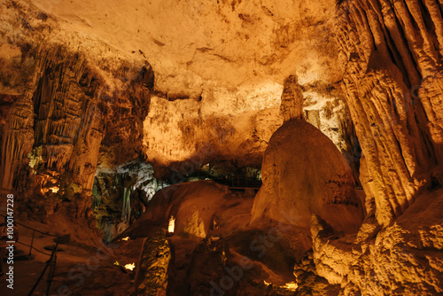  grotto Grotta di Nettuno, Capo Caccia, Alghero, Sardinia, Italy - may 2 2024 photo