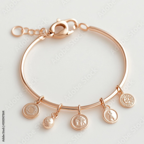 Wallpaper Mural A gold bracelet with charms that say "God" and "Jesus" on it Torontodigital.ca