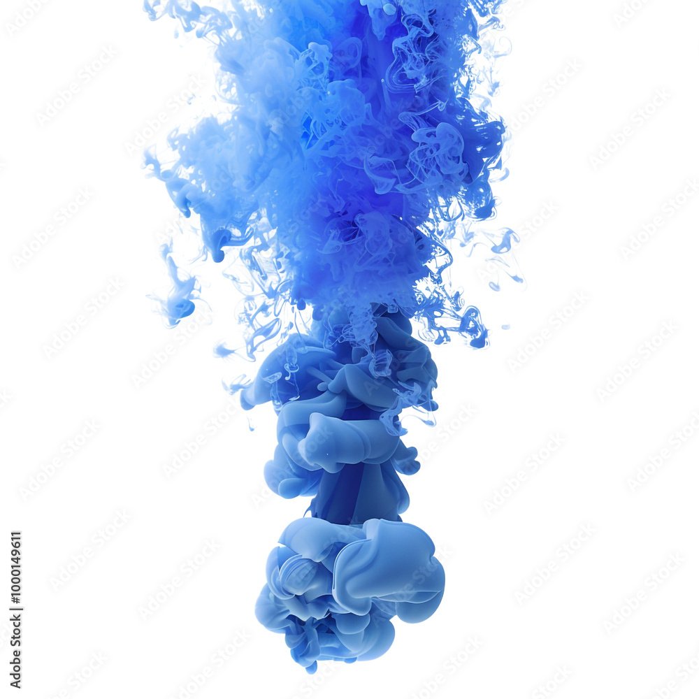 Abstract Blue Ink Swirl Abstract Blue Ink Swirl