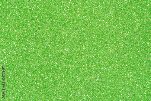 Green glitter sparkling light shining background. Photo can be used for New Year, Christmas and all celebration concepts.