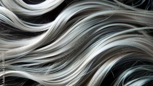 flowing strands of hair in soft light,laminar patterns as it moves through the air,