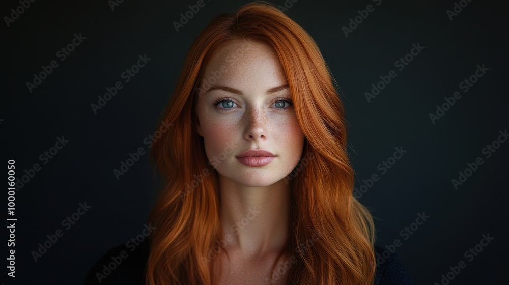 Hyperrealistic Portrait of a Woman with Red Hair Hyperrealistic Portrait of a Woman with Red Hair